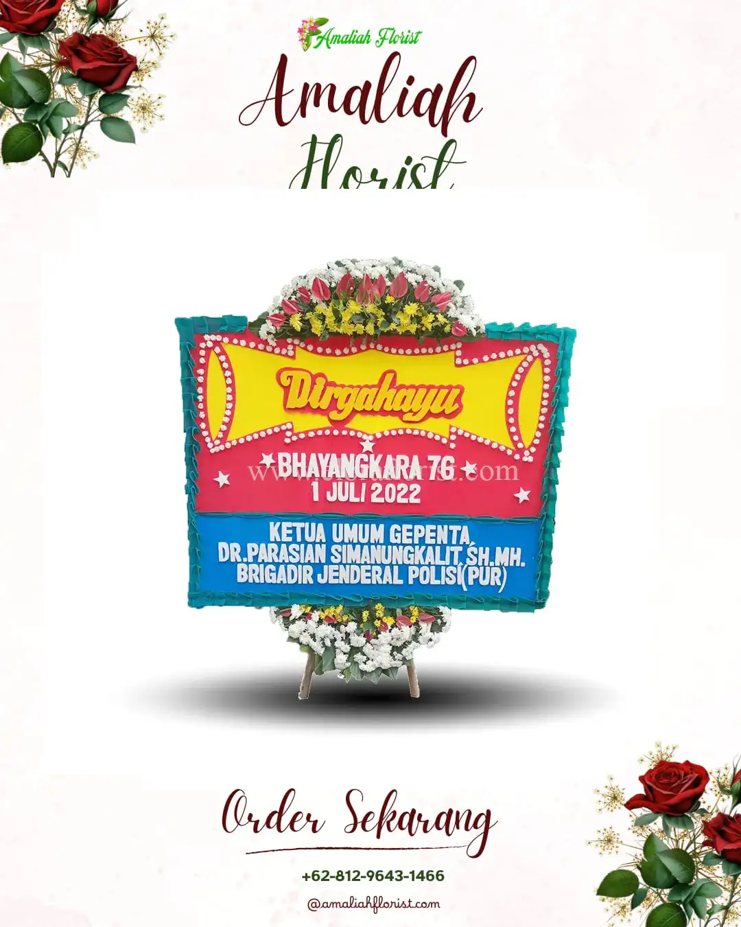 Papan Bunga HUT Ulang Tahun Semangkak